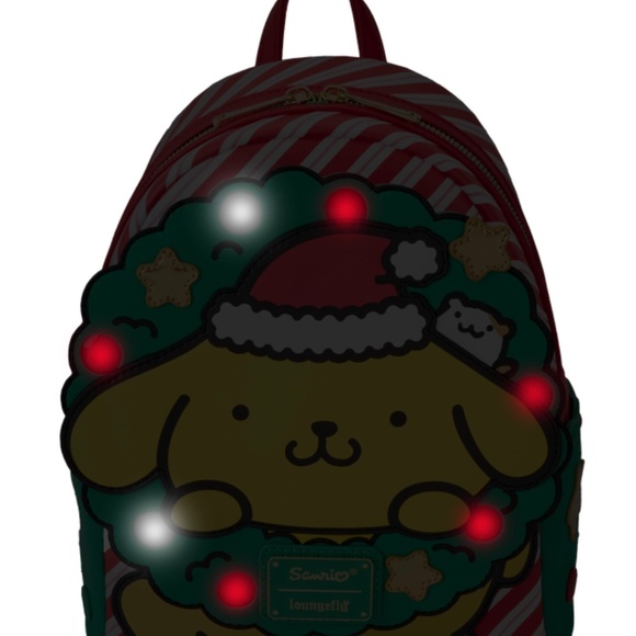 NWT Sanrio PomPomPurin Christmas Mini Backpack and Wallet Set - Picture 2 of 6